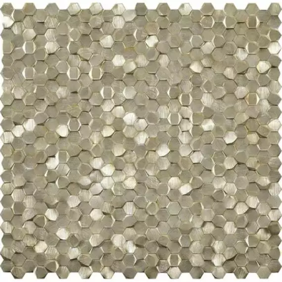 Aluminium 3D Hexagon Gold 8x14x6 29.7x30.6