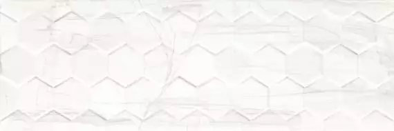 Brennero White Hexagon Rett 25x75