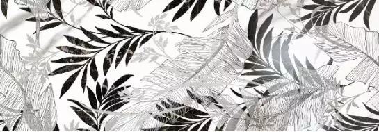 Carrara Leaves Black 31.6x90