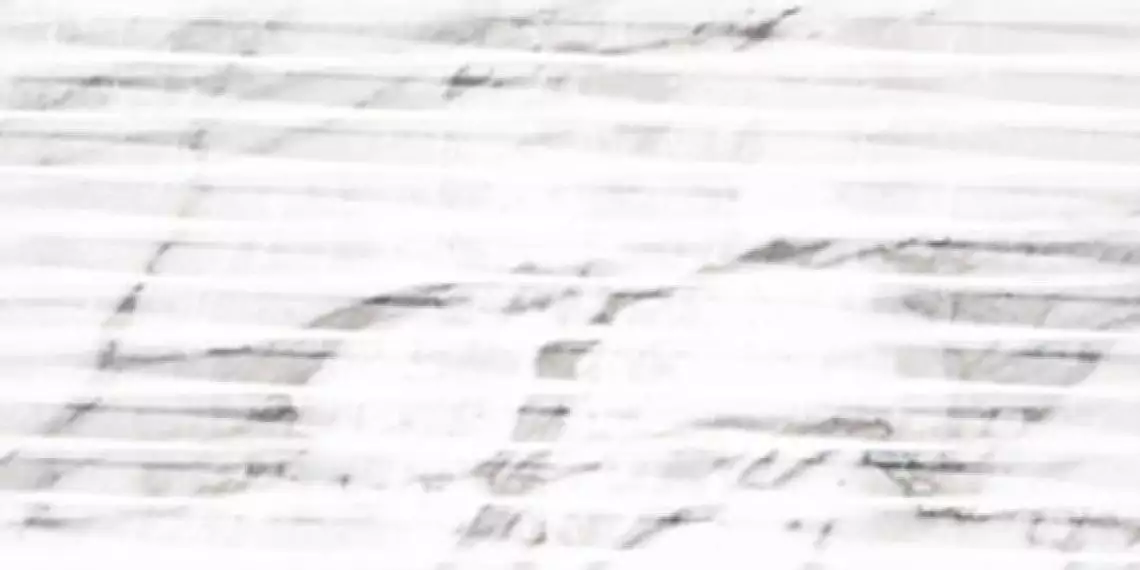 Carrara White Lined Shine структурная 30x60