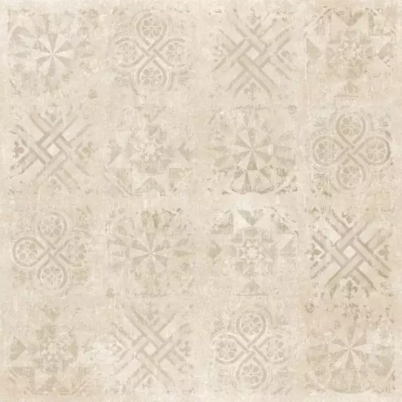 Cemento декор беж структурный Rett 120x120