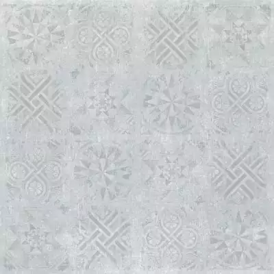 Cemento декор светло-серый структурный Rett 120x120