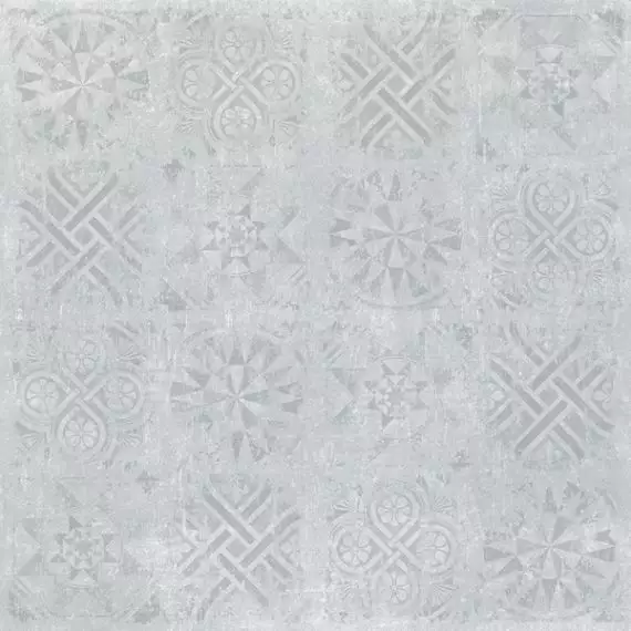 Cemento декор светло-серый структурный Rett 120x120