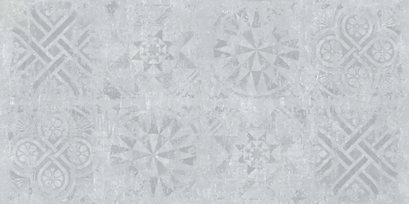 Cemento декор светло-серый структурный Rett 120x60