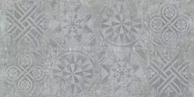 Cemento декор серый структурный Rett 120x60