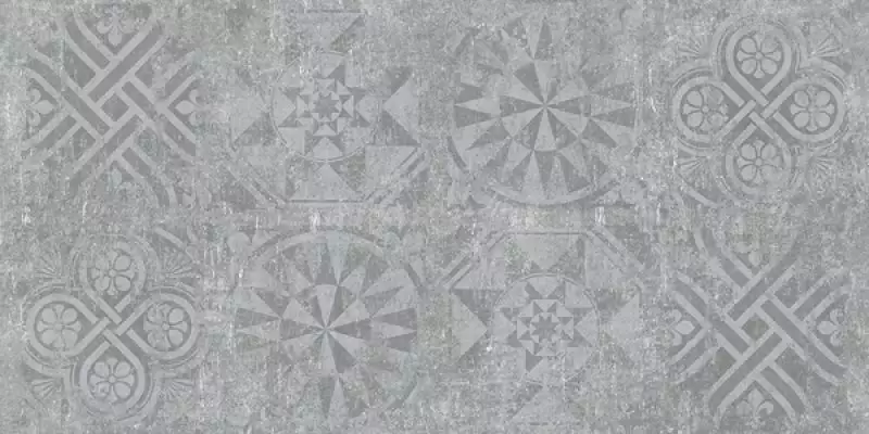 Cemento декор серый структурный Rett 120x60
