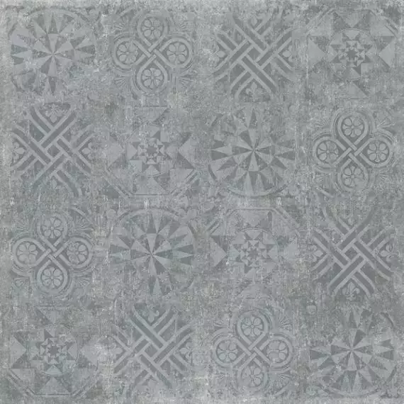 Cemento декор темно-серый структурный Rett 120x120