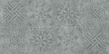 Cemento декор темно-серый структурный Rett 120x60