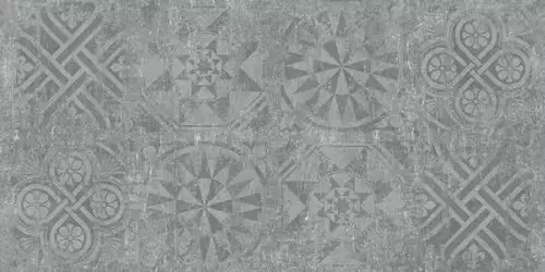 Cemento декор темно-серый структурный Rett 120x60