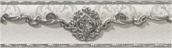 Cenefa Poem Plata-Perla 7x25