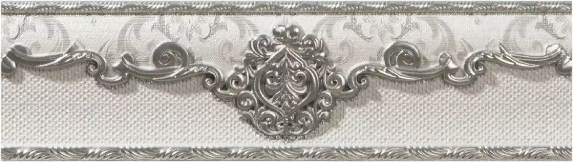 Cenefa Poem Plata-Perla 7x25