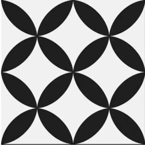 Circle Black Pre-Cut 45x45