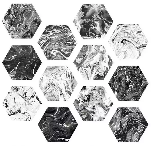 Ebru Shiny Hexa 23.2x26.7