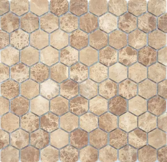 Emperador light MAT hex 18x30x6 285x305x6