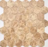 Emperador light MAT hex 18x30x6 295x305x6