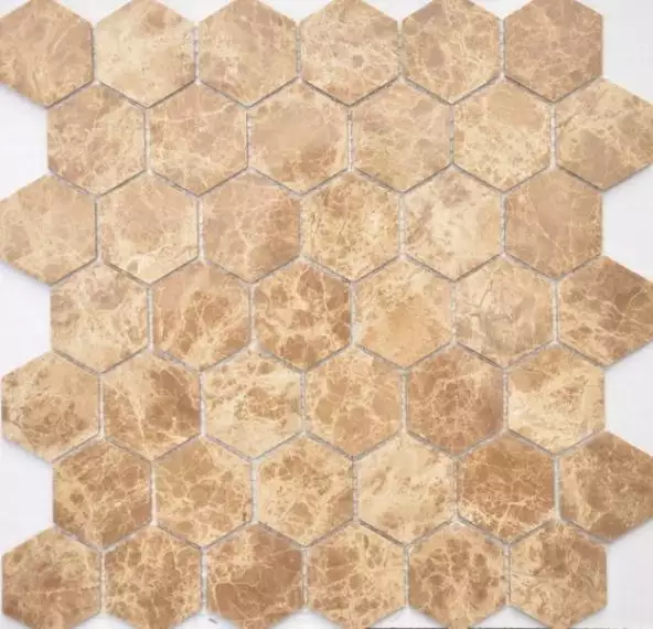 Emperador light MAT hex 18x30x6 295x305x6