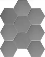 FQ21016 Мозаика Hexagon big Grey Matt 25.6х29.5