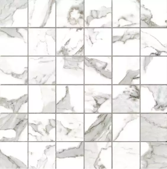 G20402 Calacatta Mosaico Lappato 30x30 (Tozz. 5x5)