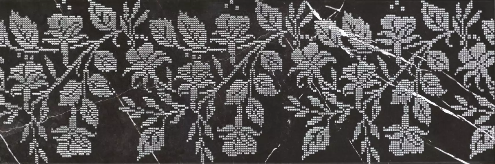 Geneva black Декор 01 25х75