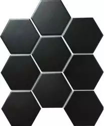 Hexagon big Black Matt (SBH4810) 25.6х29.5