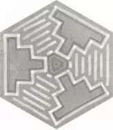 Hexagono Igneus Cemento Mix 23x26,6