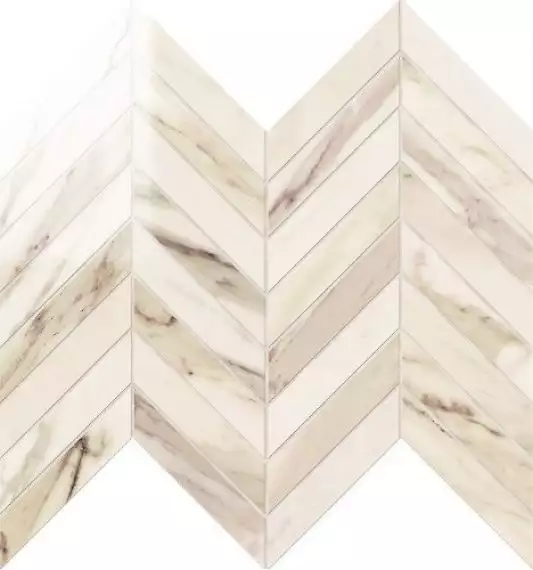 IMP332L Chevron Lapp. Calacatta Beige 24,7Х30