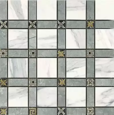 IMP889L Cassettone Lapp. Calacatta Bianco 30x30