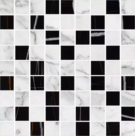 K-1000(1004)/LR(CR)/m22 MARBLE TREND CARRARA(NERO DORATO) M22 MIX 30х30