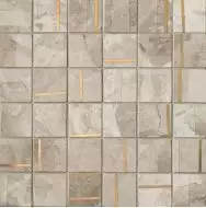 Kamu White Metal Mosaico Brillante 30x30