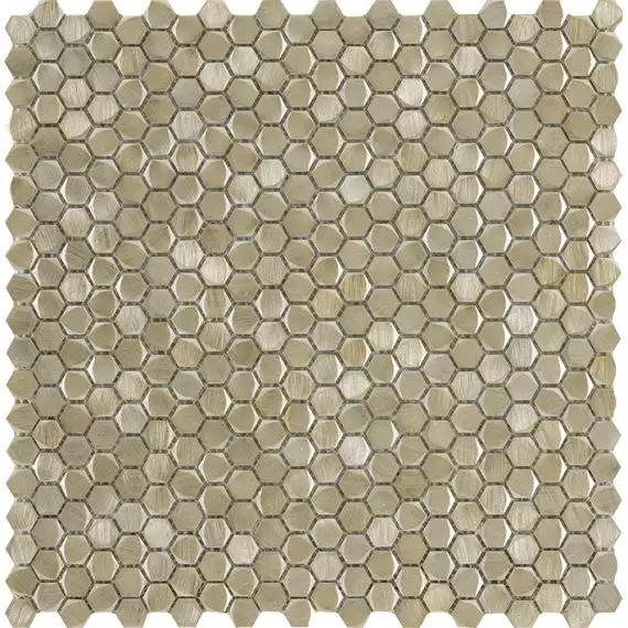 L244008671 Мозаика Gravity Aluminium Hexagon Gold 30.7x30.4x04