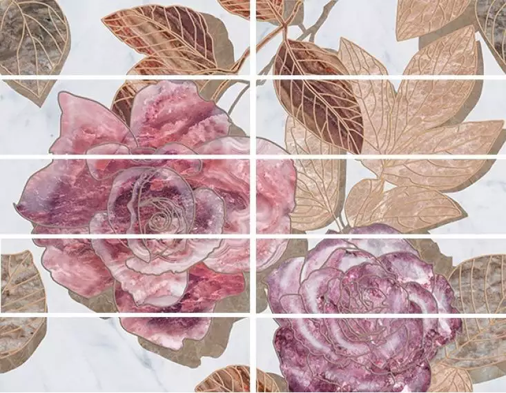 Laparet Плитка Бордюр Argos flowers 7,5х25