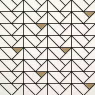 M3JA Eclettica White Mosaico Bronze 40x40