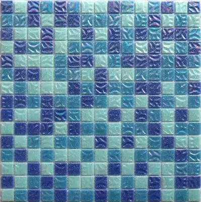 MIX27 стекло синий (сетка) 20x20x4 327x327