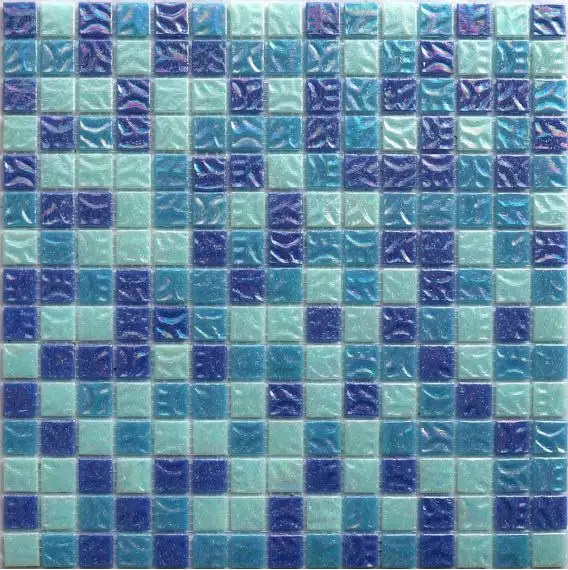 MIX27 стекло синий (сетка) 20x20x4 327x327