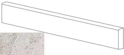 ML76001 BATTISCOPA MOLATO BIANCO 8x80