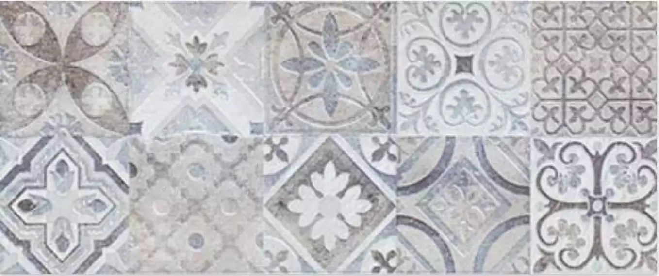 Moris grey patchwork 25x60
