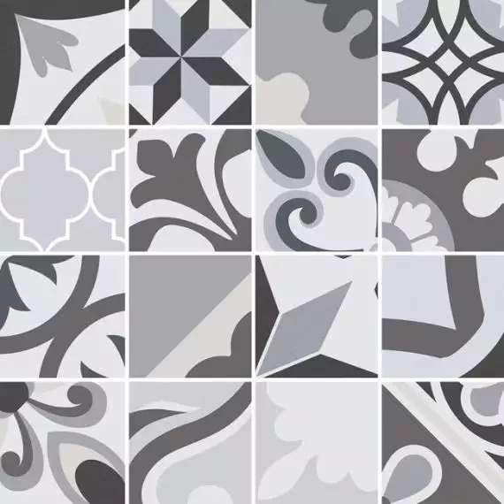 Mosaico Lumier Black 30x30