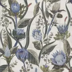Mural Blue Leaves 20x20 (комп/36шт)
