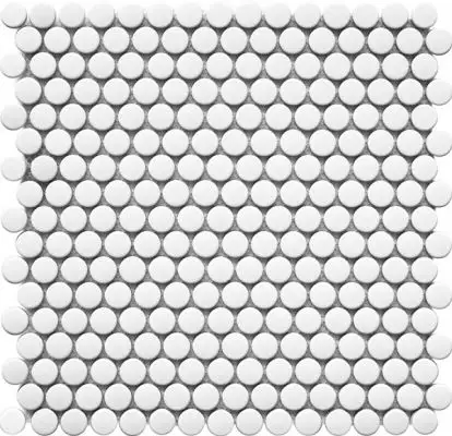NK41000 Мозаика Penny Round White Matt 315х309х6