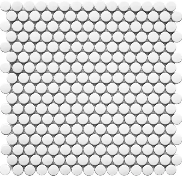 NK41000 Мозаика Penny Round White Matt 315х309х6