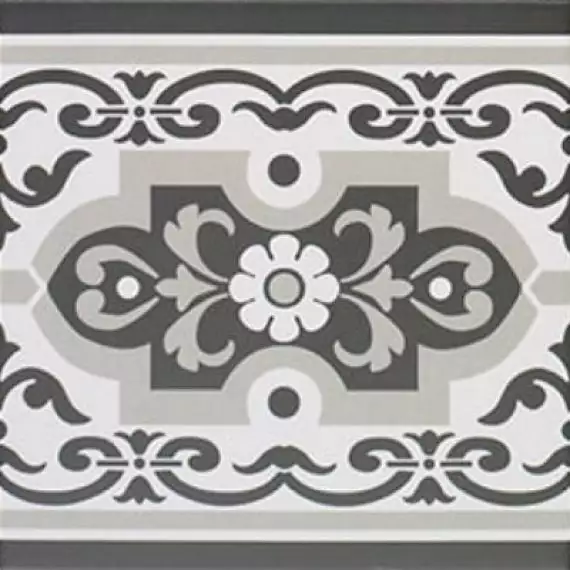 Normandy Cenefa Black 20х20