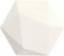 Origami white hex 11x12.5