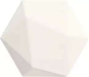 Origami white hex 11x12.5