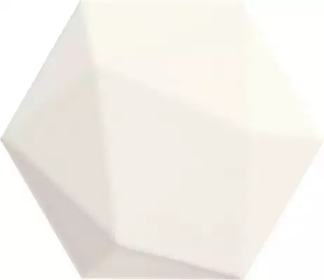 Origami white hex 11x12.5