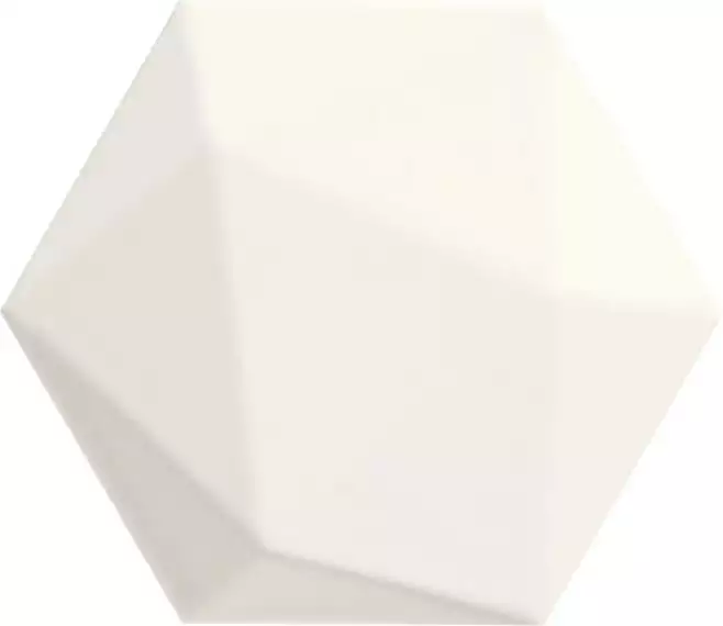 Origami white hex 11x12.5