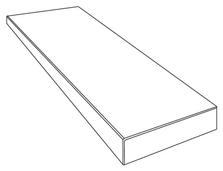 PF60016823 Tarsia Gradone Ang. Top SX Avorio Apuano Lux 3D Rett 32x120x4.5
