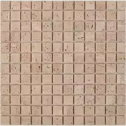 PIX258 Мозаика из травертина 23х23 300х300х4