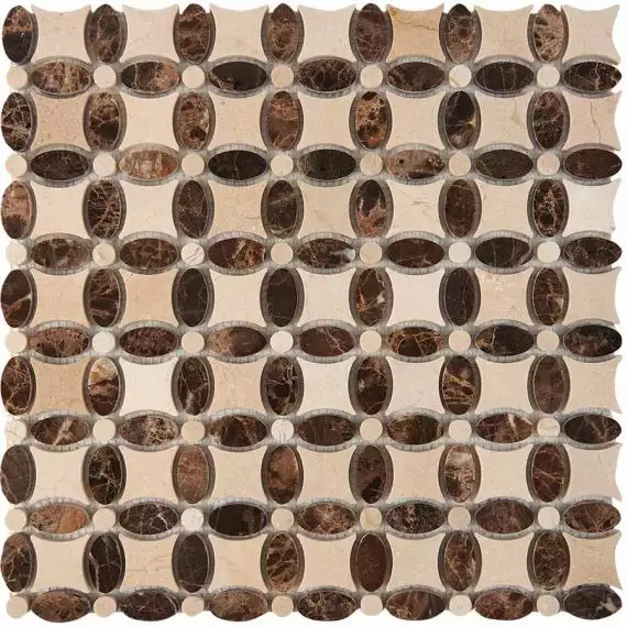 PIX283 Мозаика из мрамора 32x32 336х336x8