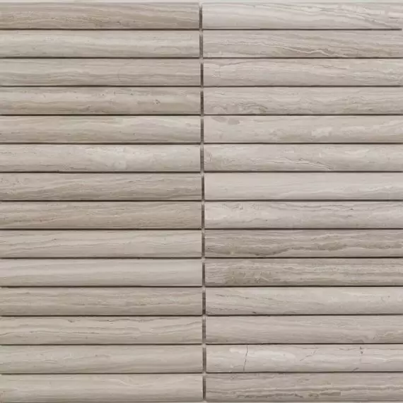 PIX348 Мозаика White Wooden, Convex матовая 20х151 300х305х12
