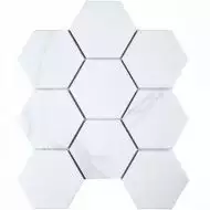 PMFQ82223 Мозаика Hexagon big Carrara Matt 25.6х29.5х6